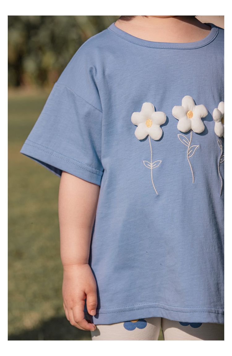 純棉立體圓領休閒短袖上衣-愛心-粉色