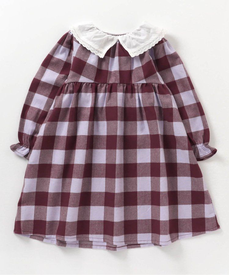 日本 apres les cours - 少女系滿版印花定番長袖洋裝-碎花-暖黃