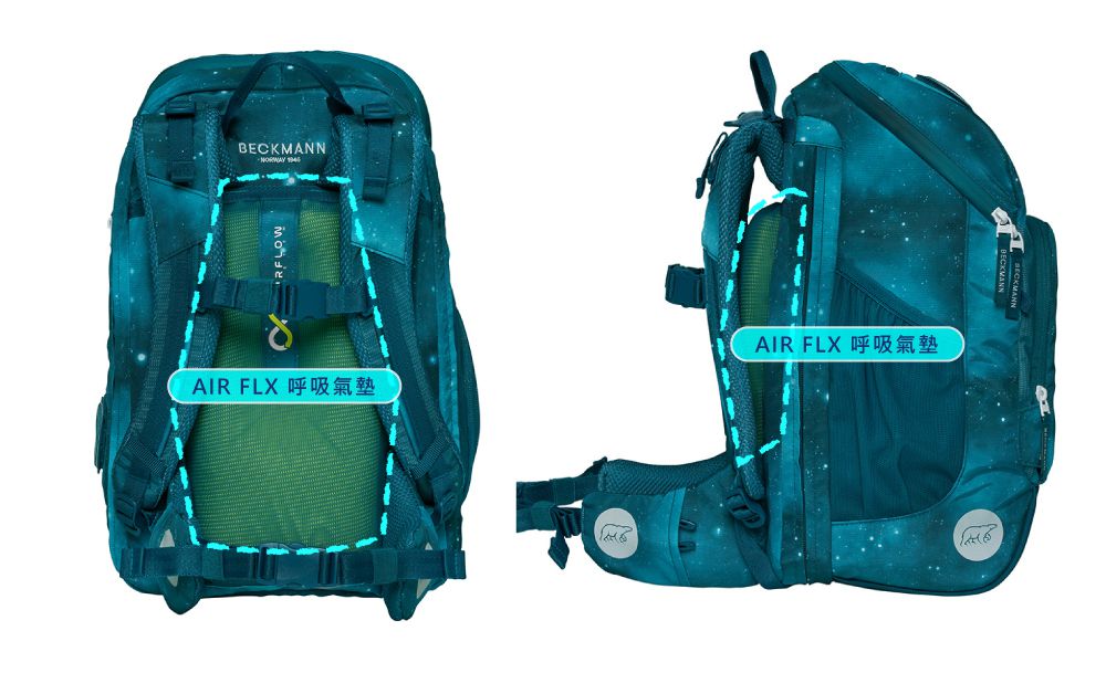 Beckmann - AIR FLX 擴充護脊書包 20~25L-3D太空火箭