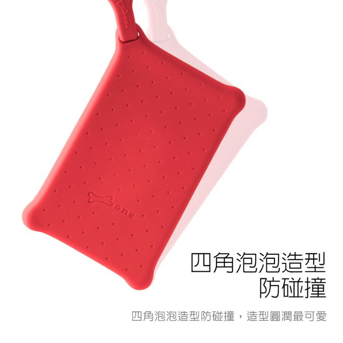 Bone 蹦克 - 頸掛繩卡套-喵喵貓-黑色