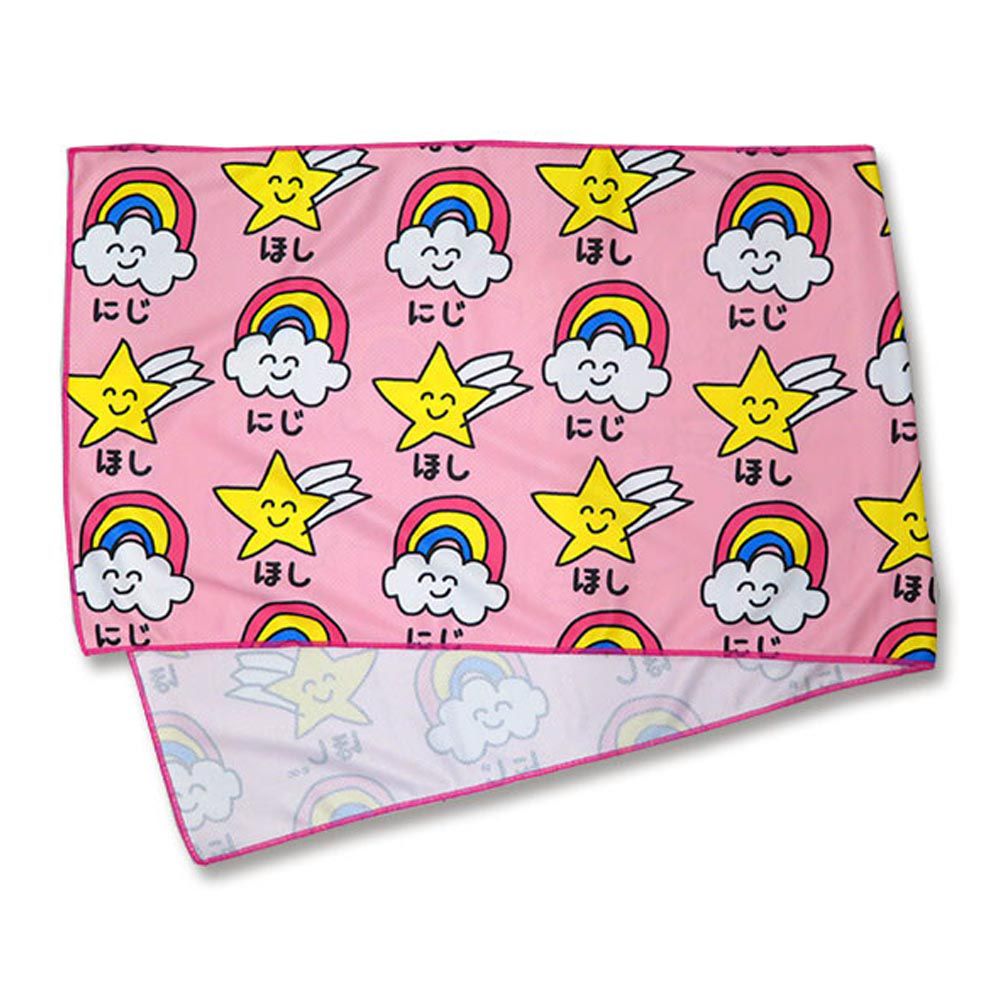 日本OKUTANI - 降溫涼爽水涼感巾-彩虹星星 (30x100cm)