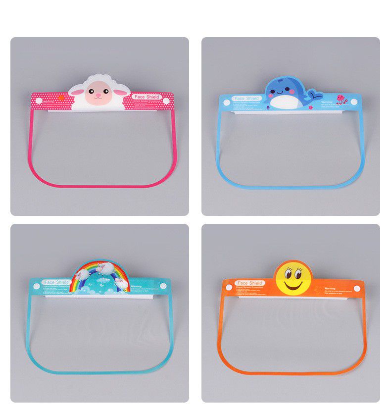 隔離飛沫兒童防護面罩-中-粉色 (約28x20cm)