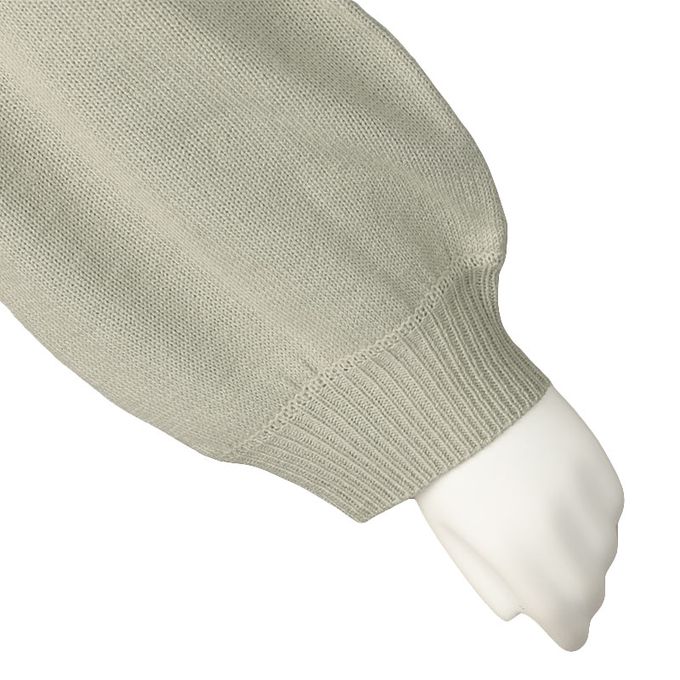 akachan honpo - 長袖亨利領針織洋裝-綠色