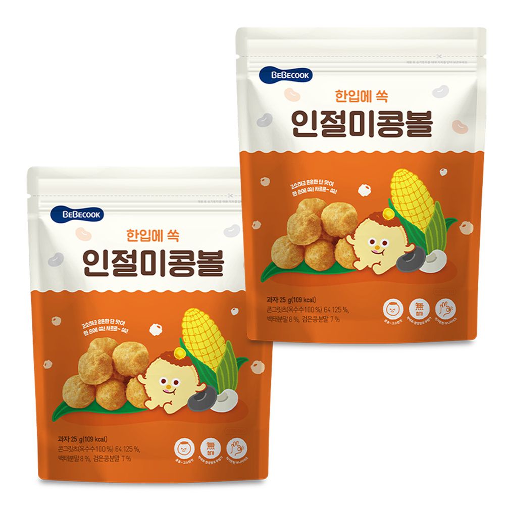 BEBECOOK 寶膳 - 智慧媽媽 嬰幼兒玉米球-二入組(12M以上)-原味*2