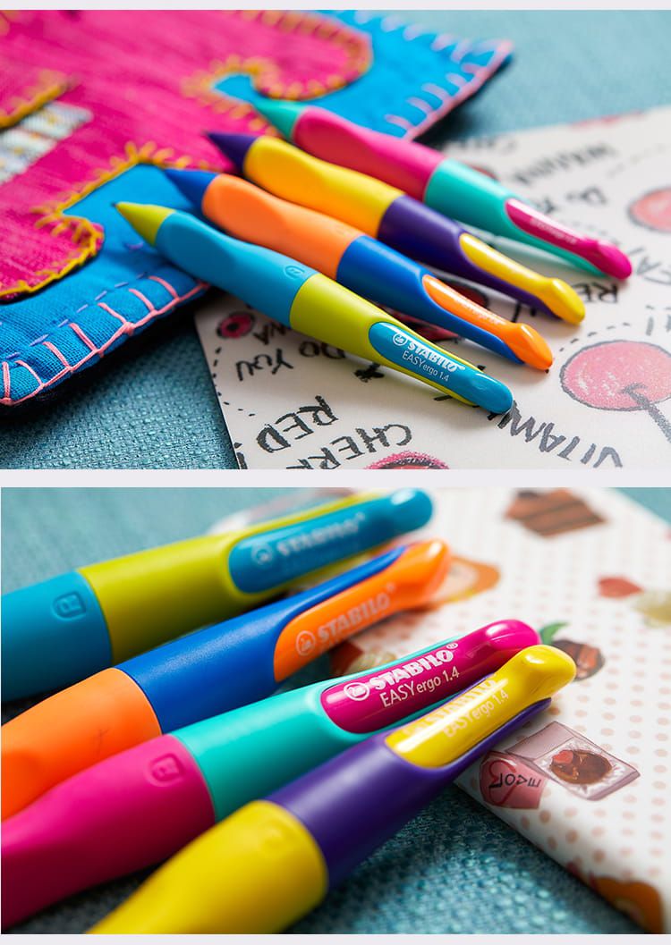 STABILO思筆樂 - 1.4 mm 胖胖鉛 人體工學自動鉛筆 右手 松石綠/霓虹粉