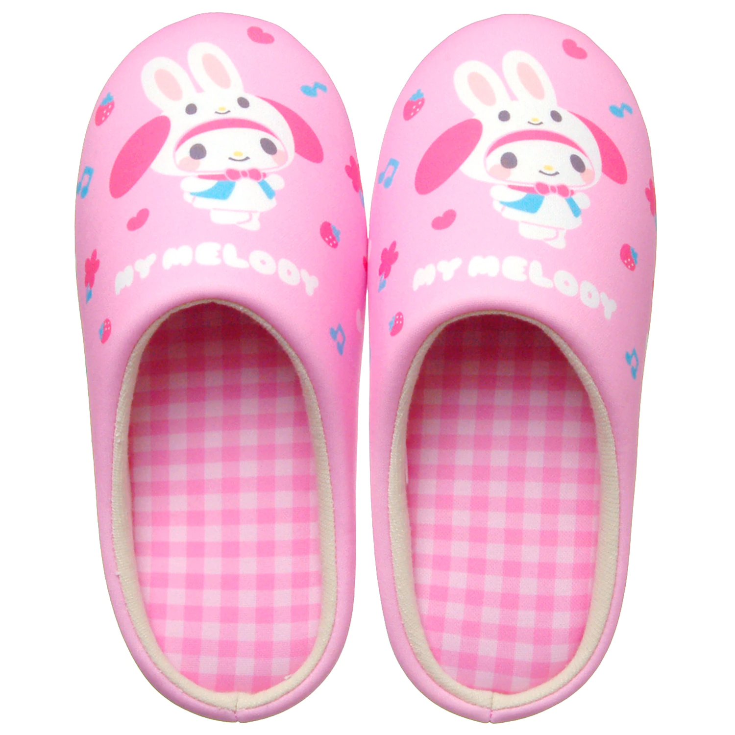 日本千趣會 - 三麗鷗 麵包型室內拖鞋-布丁狗-黃格紋 (M(22-24cm))