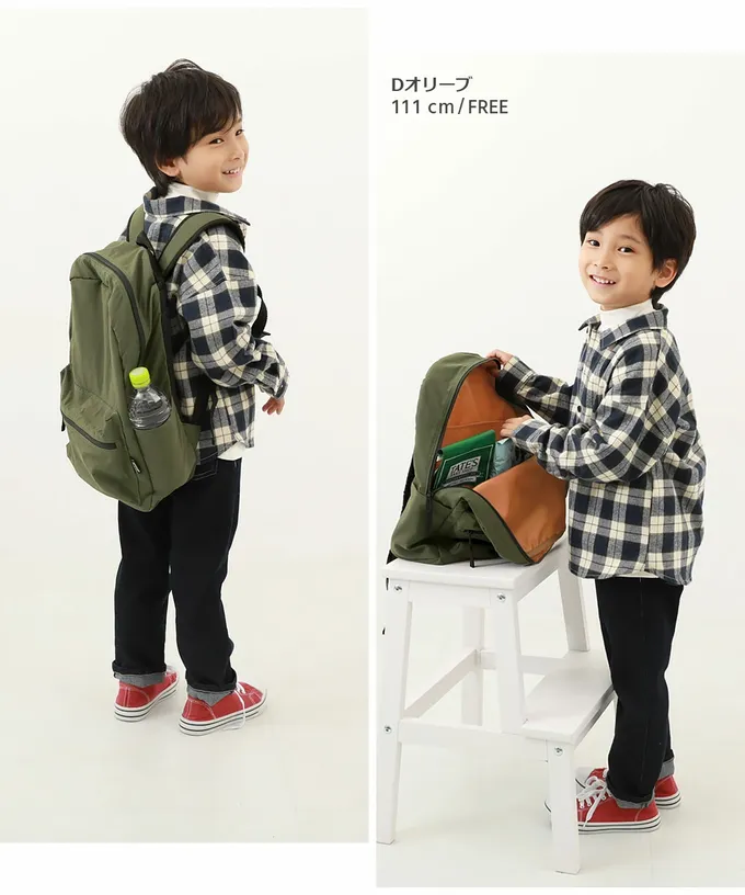 日本 devirock - 飽和色輕量舒適大容量休閒背包-橄欖綠 (約28x37x12cm)