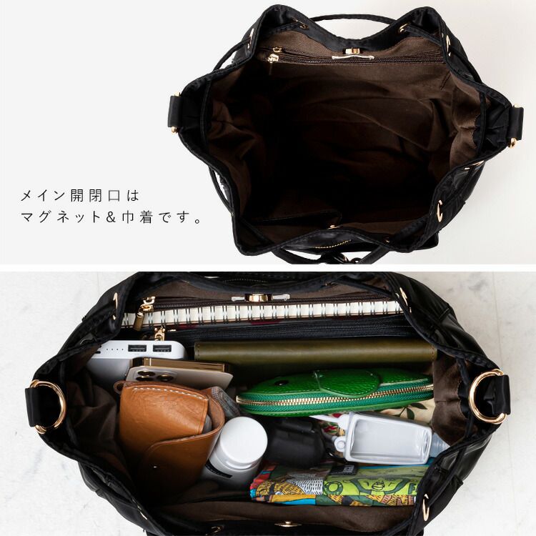 日本代購 - 尼龍輕量 10口袋多功能肩背包-卡其棕 (24x18x14cm)