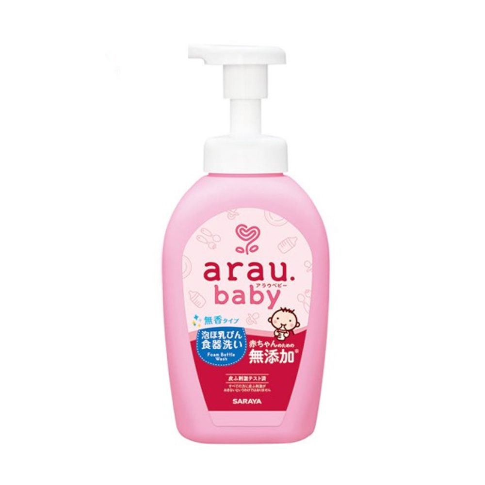 日本 SARAYA - arau.baby愛樂寶寶貝無添加奶嘴奶瓶清潔泡泡-500ml