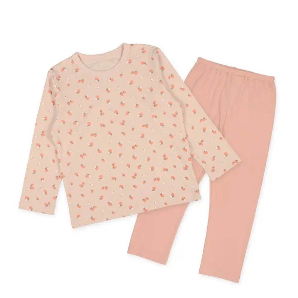 印花長袖家居服/睡衣(四季款)-滿版草莓