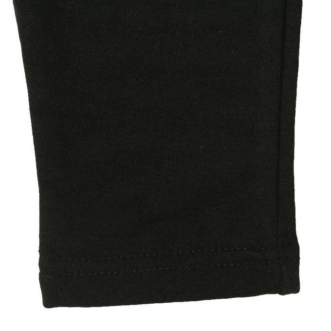 akachan honpo - 10分長經典褲 裏起毛-一般合身款-黑色