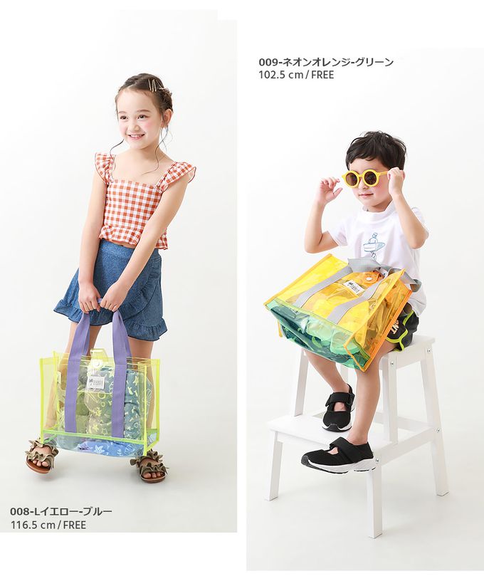 日本 devirock - 果凍色系PVC游泳/玩水包-黑x黑 (26.5x36x13.5cm)