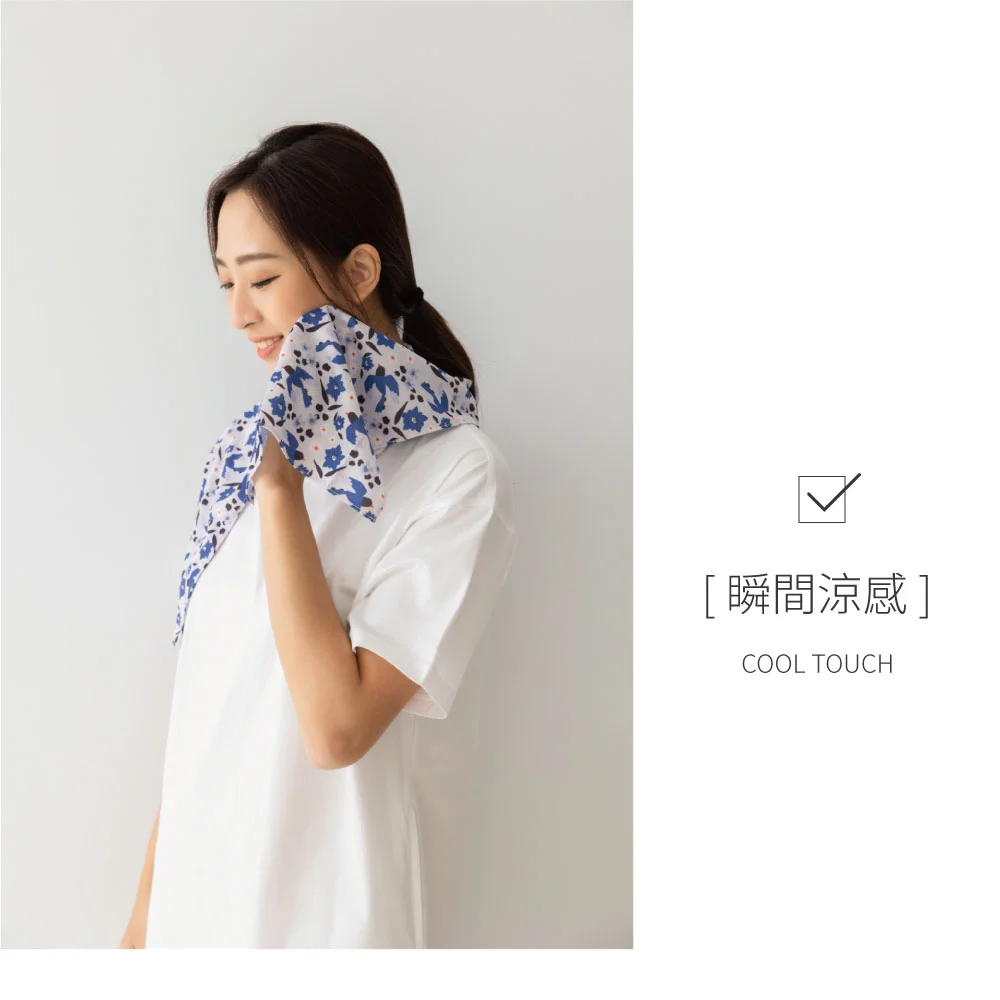 貝柔 Peilou - 灣的貨冰涼巾-台灣藍鵲-花色 (28 x 90 cm)