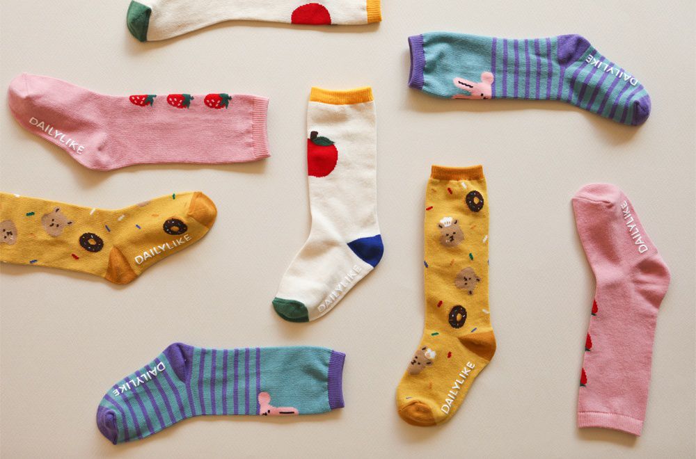 韓國 Daily Like - 兒童襪子/長筒襪4入組