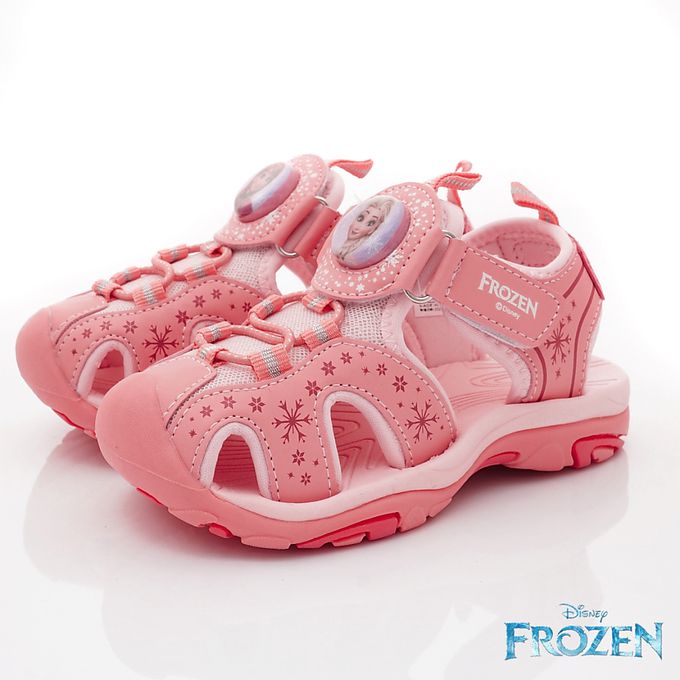 冰雪奇緣 - 冰雪奇緣電燈護趾涼鞋-FOKT37693蜜桃粉(中小童)-涼鞋-蜜桃粉