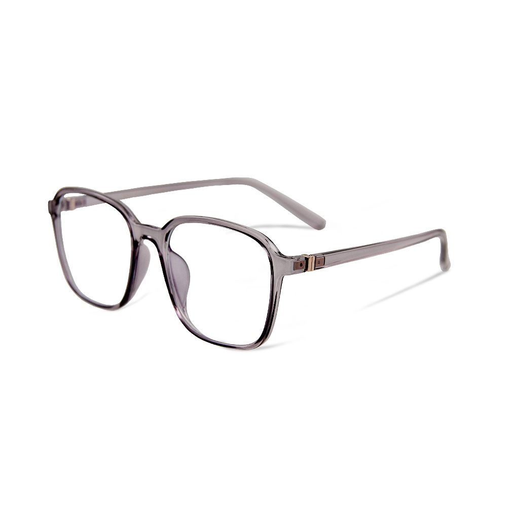 ALEGANT - 個性玩色復古透視感冰晶紫TR90輕量幾何方框UV400濾藍光眼鏡