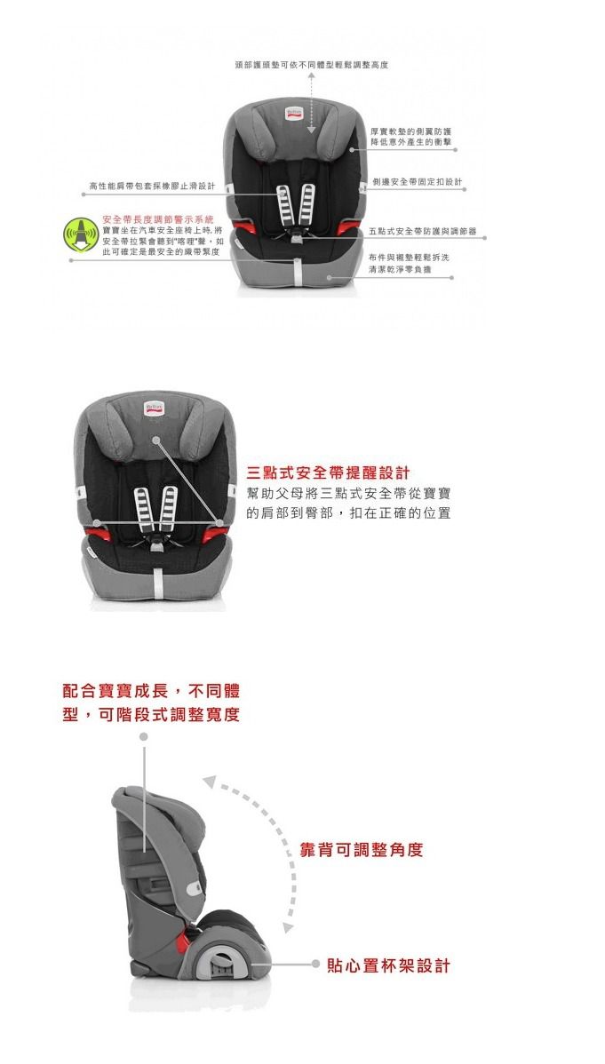 britax römer - 旗艦款2-12歲成長型汽座-紅色