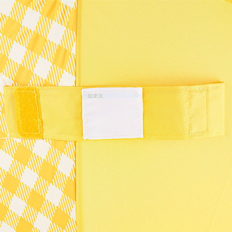 akachan honpo - 雨傘 圓弧狀傘珠-素面×格紋-黃色