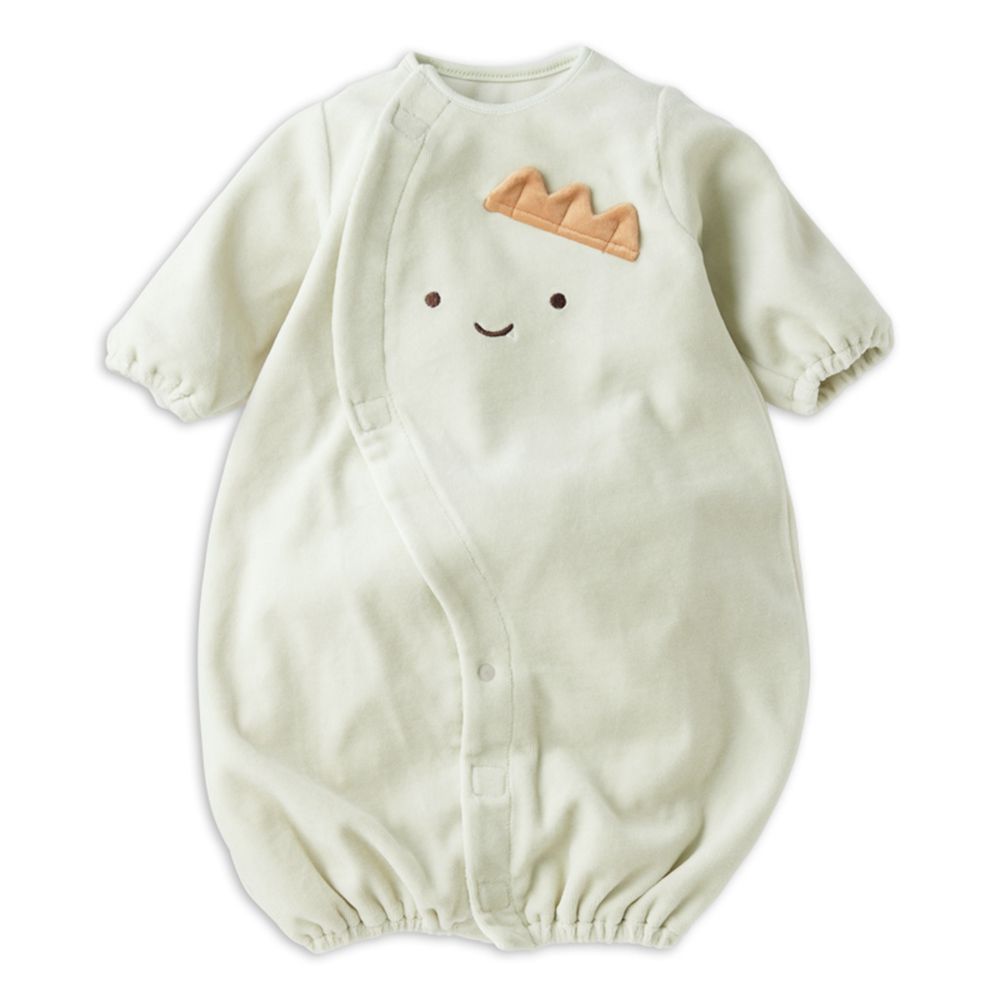 長袖連身衣-穿衣練習 穿脫方便省時-綠色 (50~60cm)