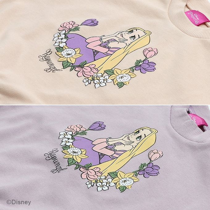 日本 Chil2 - 迪士尼限定 裏毛長袖上衣-樂佩公主-奶油米