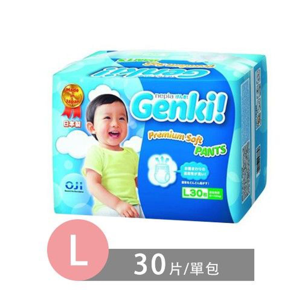 王子 Nepia - Genki元氣褲-褲型 (L號[9~14kg])-30片/包