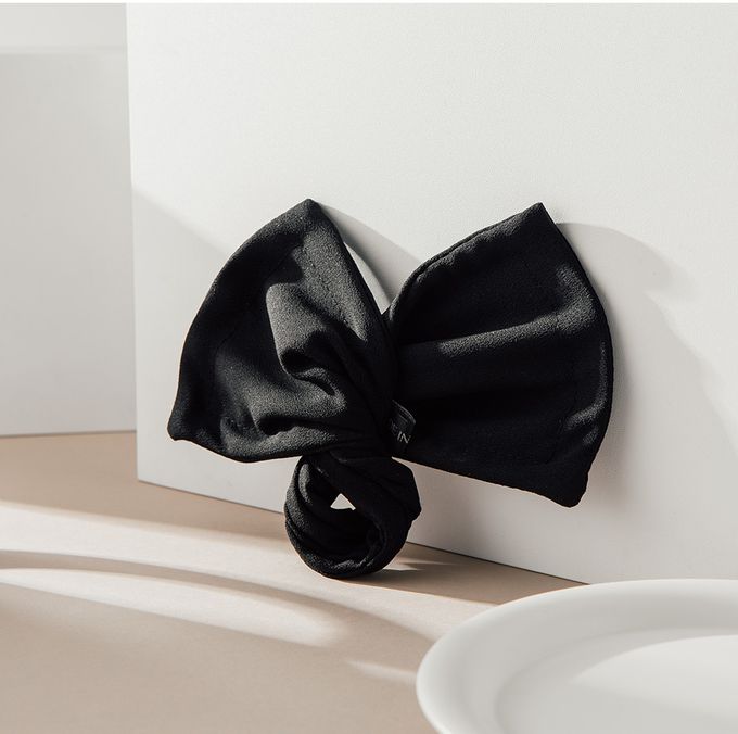 韓國 Soo&Soo - 韓式丸子頭編髮髮飾(素色)-黑 (約33*9.5cm)