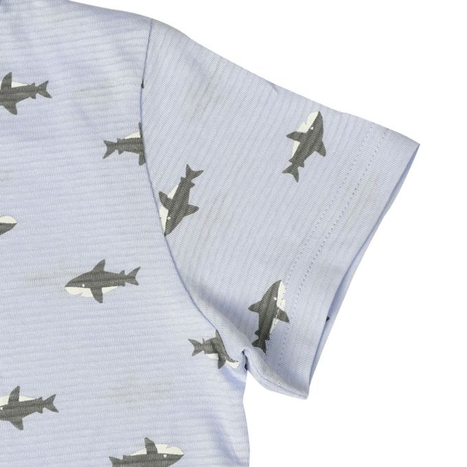 akachan honpo - 短袖家居服-鯊魚-淺藍色