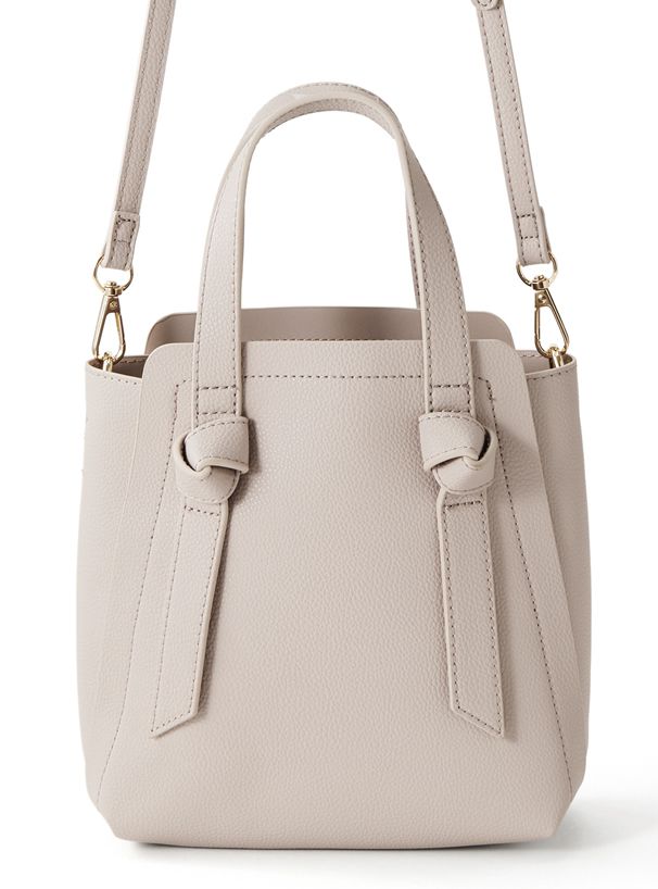 日本 GRL - 簡約紐結造型側背包/手提包-粉 (F)