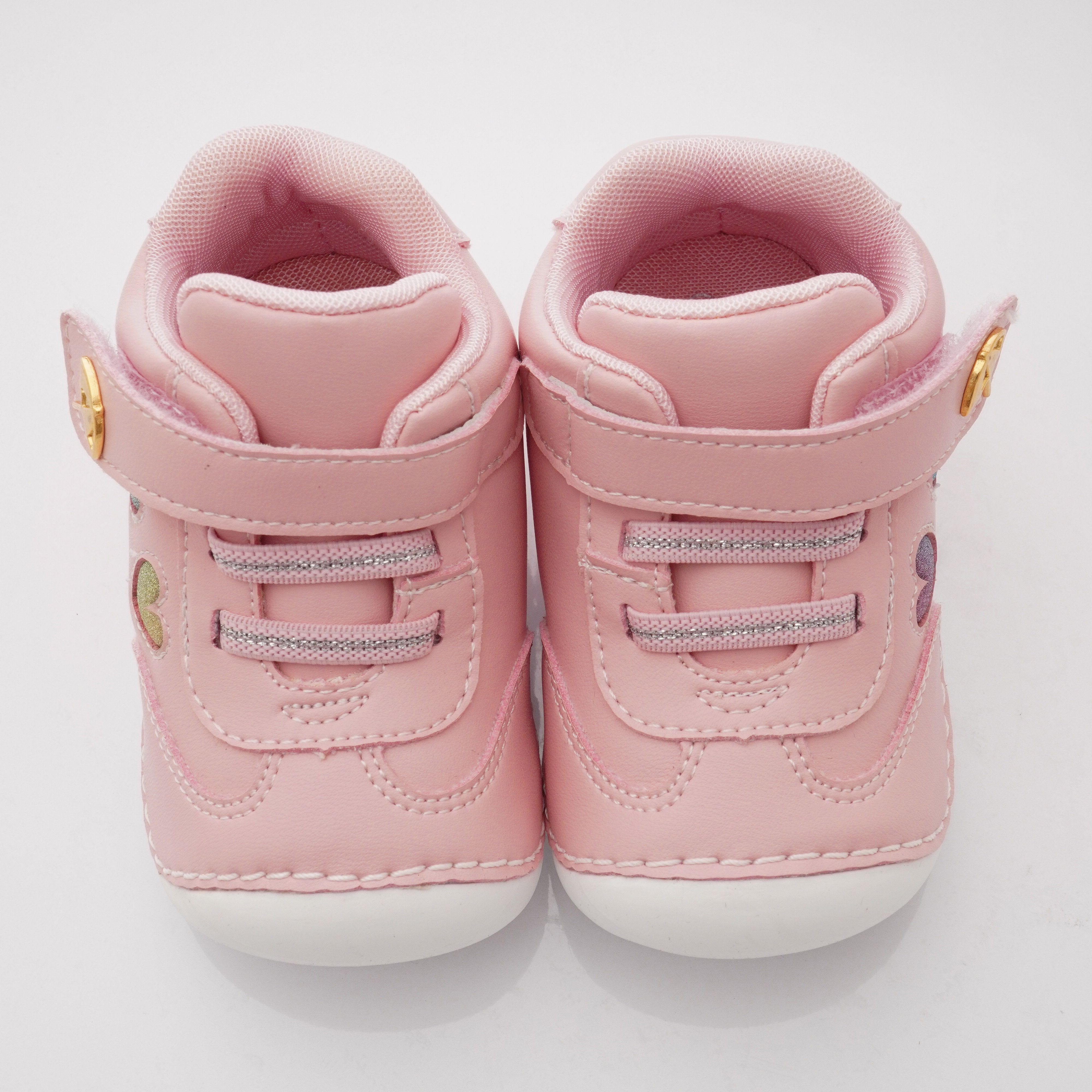 Arnold Palmer 雨傘牌 - 專櫃童鞋-皮質愛心學步款(寶寶段)-粉