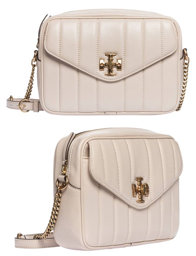 Tory burch - 銜縫皮革相機包 (白色)