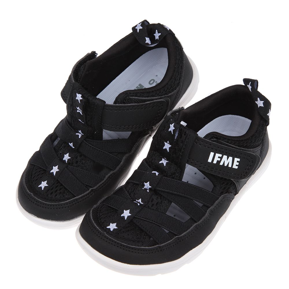 日本IFME - 元氣夜黑兒童機能水涼鞋-黑色