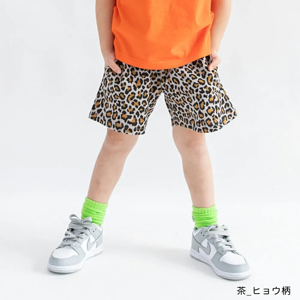 必收！純棉寬鬆舒適短褲-豹紋-卡其