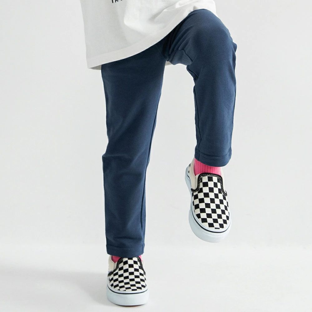 定番超彈力百搭長褲-素色-深藍