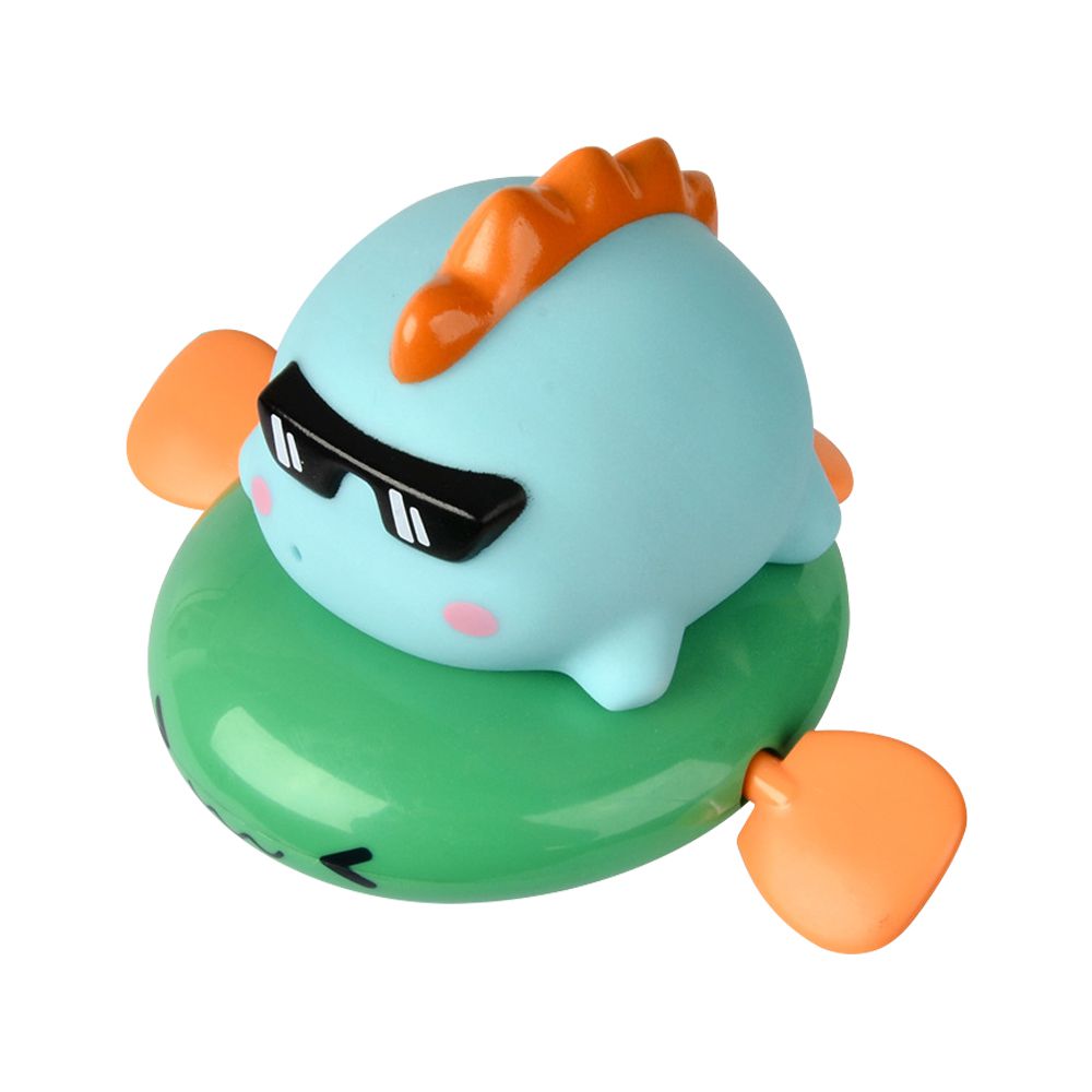 2隻入-洗澡噴水玩具 發條式游泳動物 洗澡小玩具-恐龍飛魚+隨機一隻