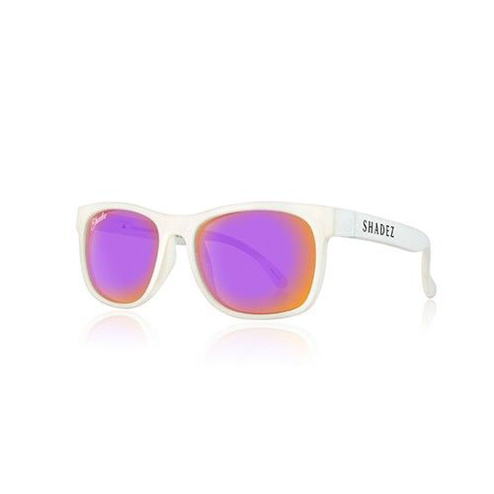 瑞士 SHADEZ - 兒童偏光太陽眼鏡-白框新潮紫
