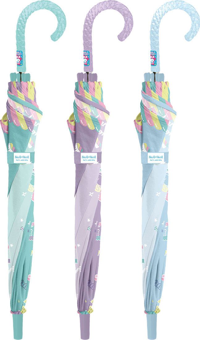 日本中谷 - 透明窗設計兒童雨傘/直傘-獨角獸甜點-粉紫 (50cm(身高115-125cm))