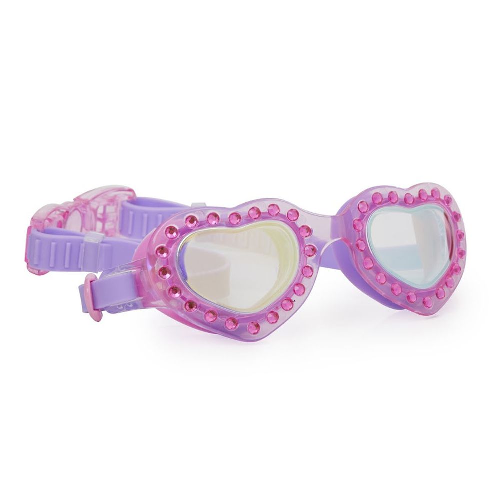美國Bling2o - 兒童造型泳鏡-啵啵甜心-粉紫 (3-15歲)