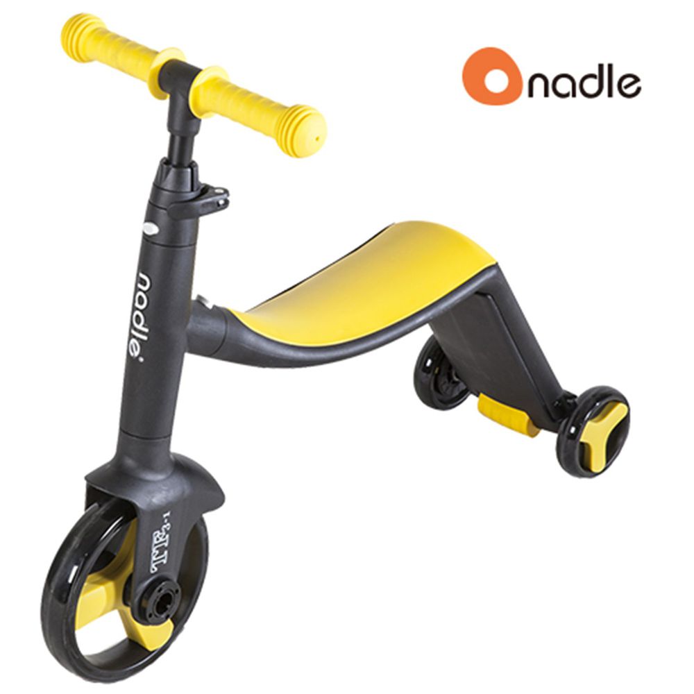 奧地利Nadle - 【公司貨】三合一多功能三輪滑步/滑板車-黃色