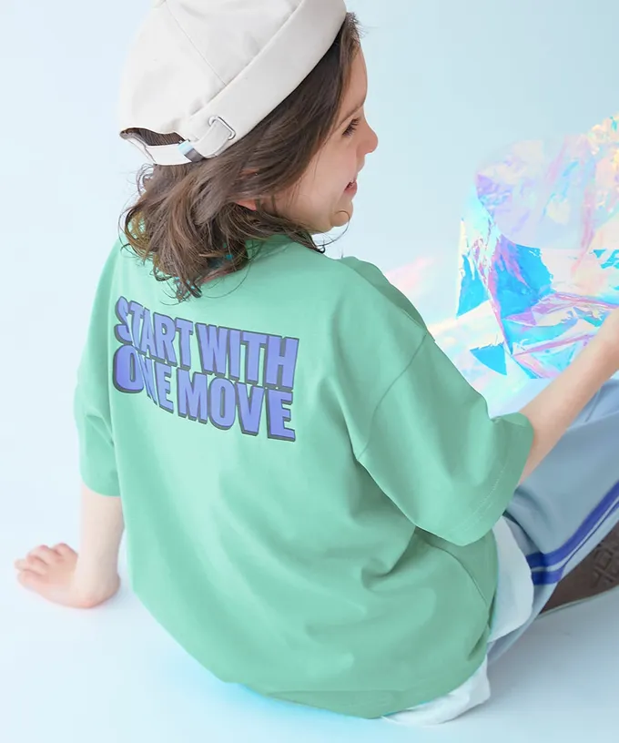 日本 devirock - 涼感速乾網眼 廓形短袖T恤-ICE CREAM-冰河藍