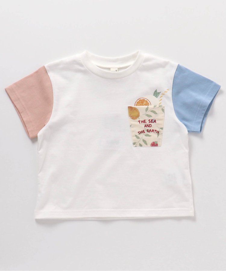 日本 apres les cours - 夏日印花清爽短袖上衣-三色冰淇淋-橘粉