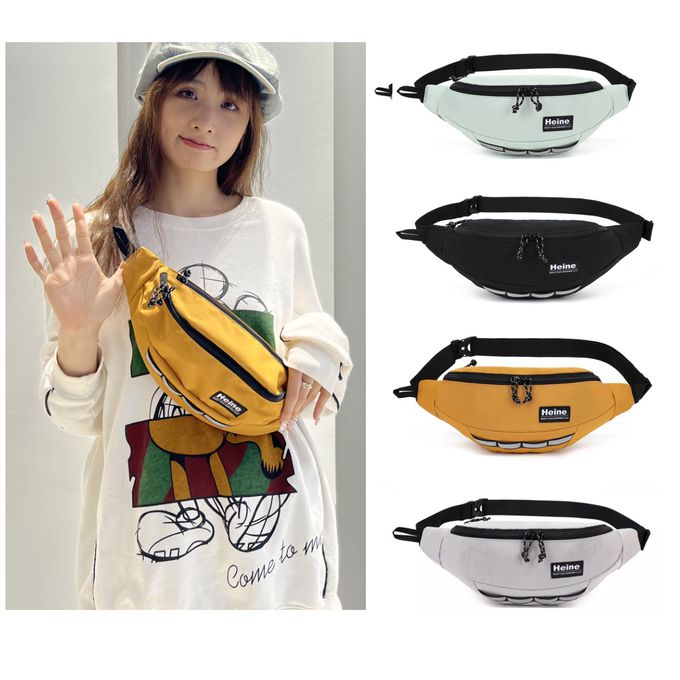 Heine 海恩 - WIN-B1001 輕量腰包 胸包 斜背包 旅行必備 兩個夾層空間 歐洲旅行防盜防偷斜前背包 男女適用-黑色