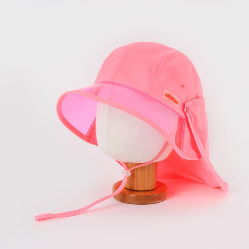 韓國 Babyblee - 抗UV遮陽板遮脖防曬帽-粉紅 (頭圍：L(50-54cm))