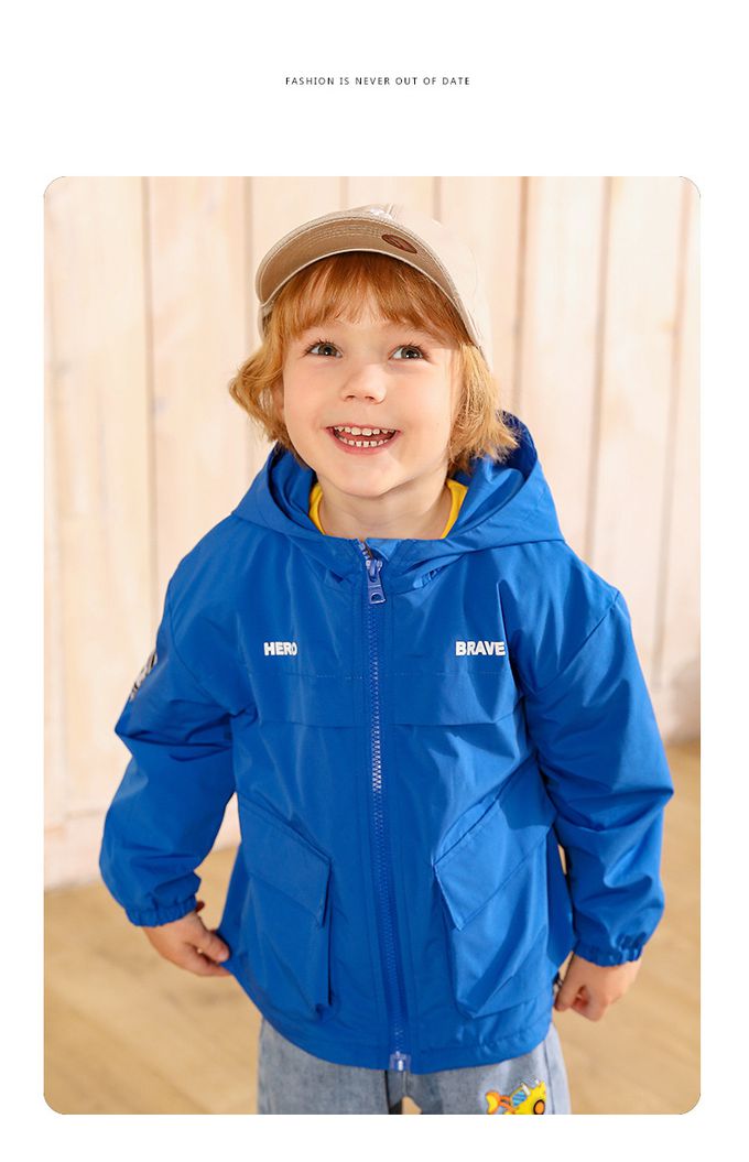 加絨連帽防水外套-黑色