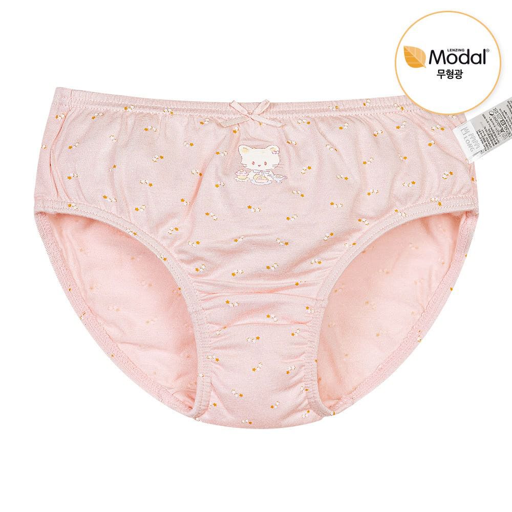 莫代爾親膚絲滑三角褲(女寶)-星星午茶時間-粉