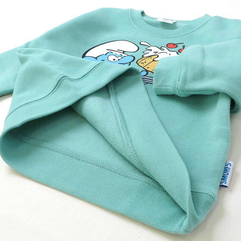 日本 ZOOLAND - 藍色小精靈聯名 保暖長袖上衣-讀書乖寶寶-海軍藍