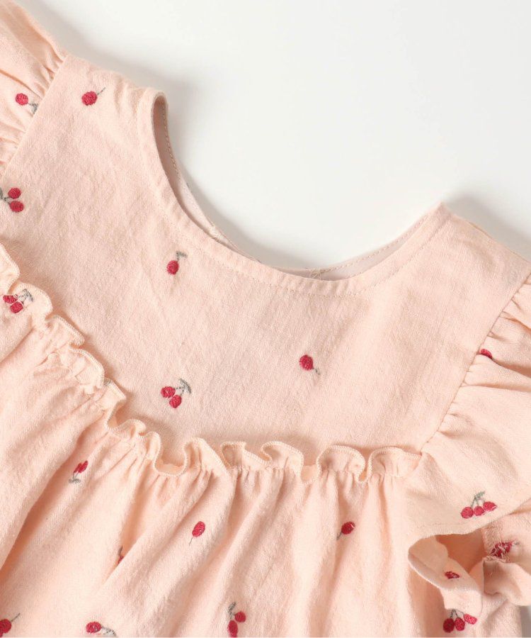 日本 apres les cours - 質感刺繡印花無袖上衣-向日葵-米白