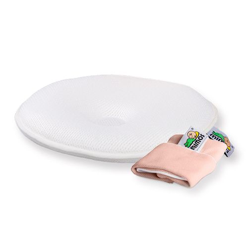 西班牙 MIMOS - 3D 自然頭型嬰兒枕-枕頭x1+粉枕套x1