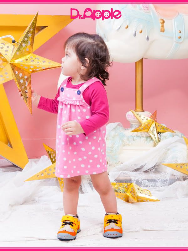 Dr. Apple - 機能童鞋_乳酪與貪吃老鼠俏皮小童-橘