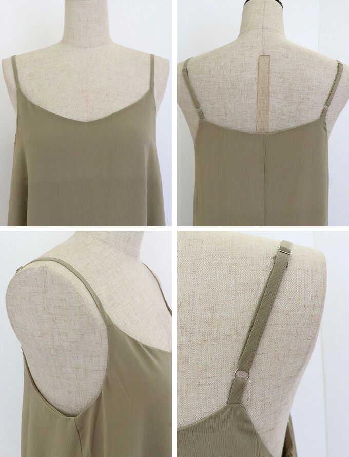 日本 BLUE EAST - 楊柳飄逸細肩帶洋裝-深灰 (M(Free))