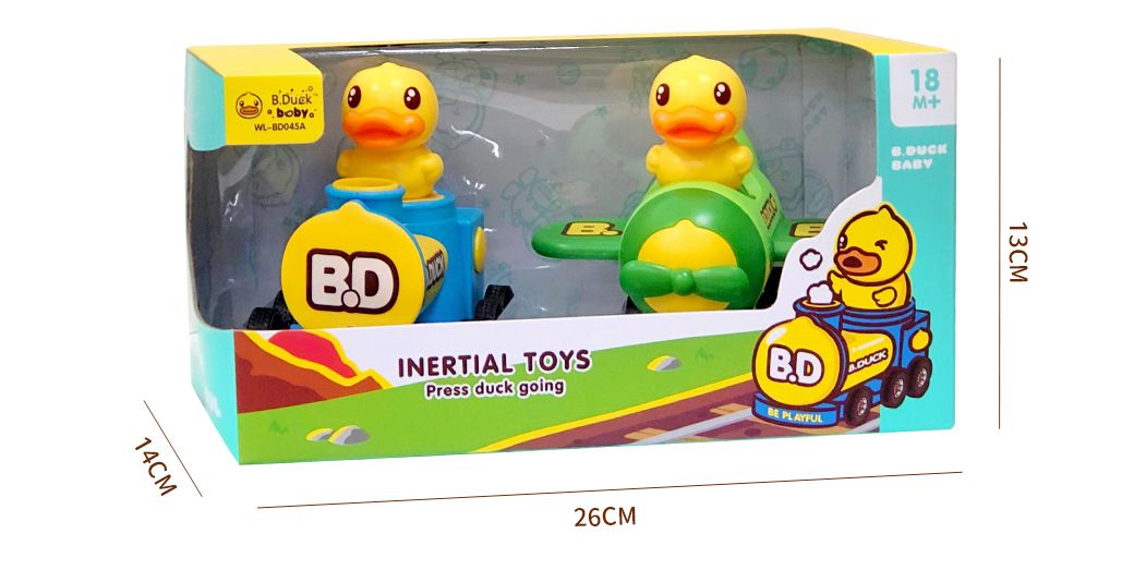 B.Duck 小黃鴨 - 按壓慣性車2入-18個月以上